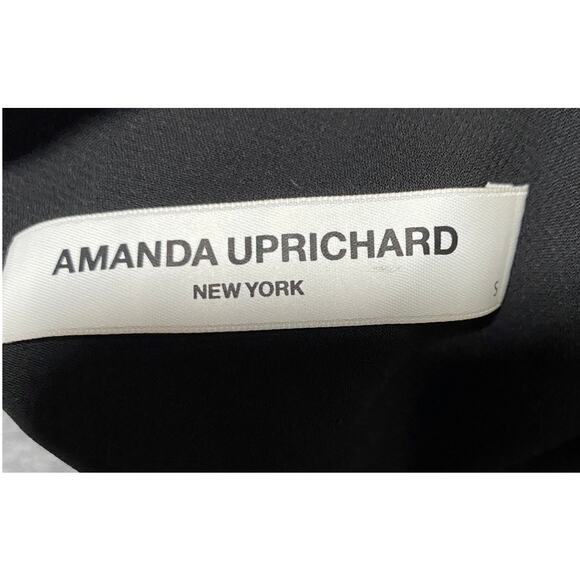 Amanda Uprichard Conetta Gown Maxi Dress Lightweight Crepe Black Womens Small - Picture 8 of 9
